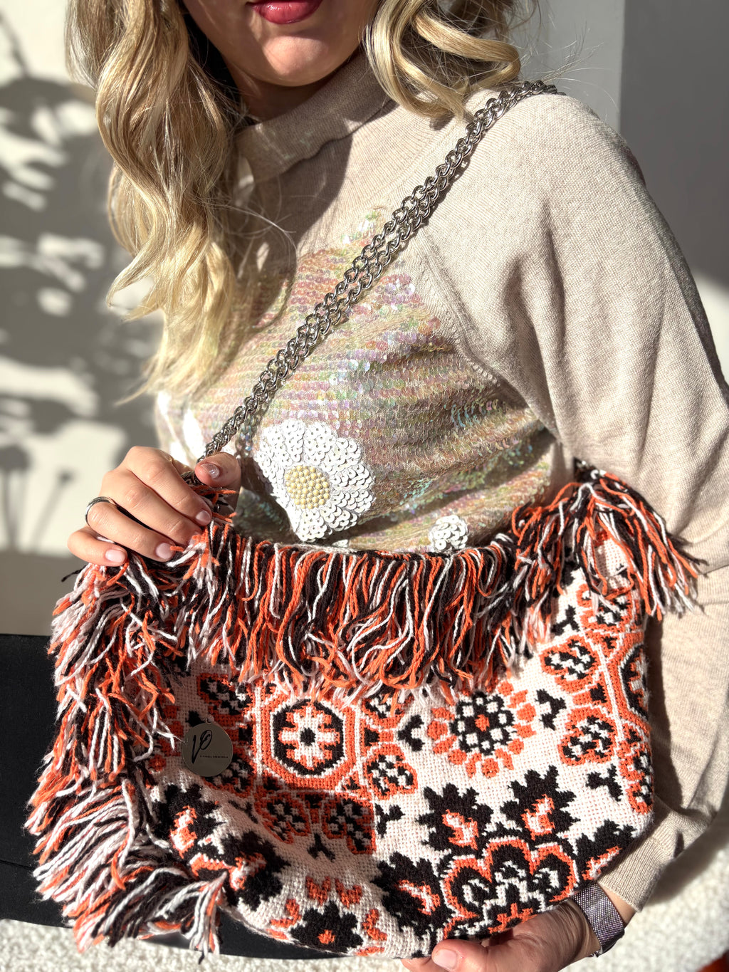 BORSA TOTE FRANGE
