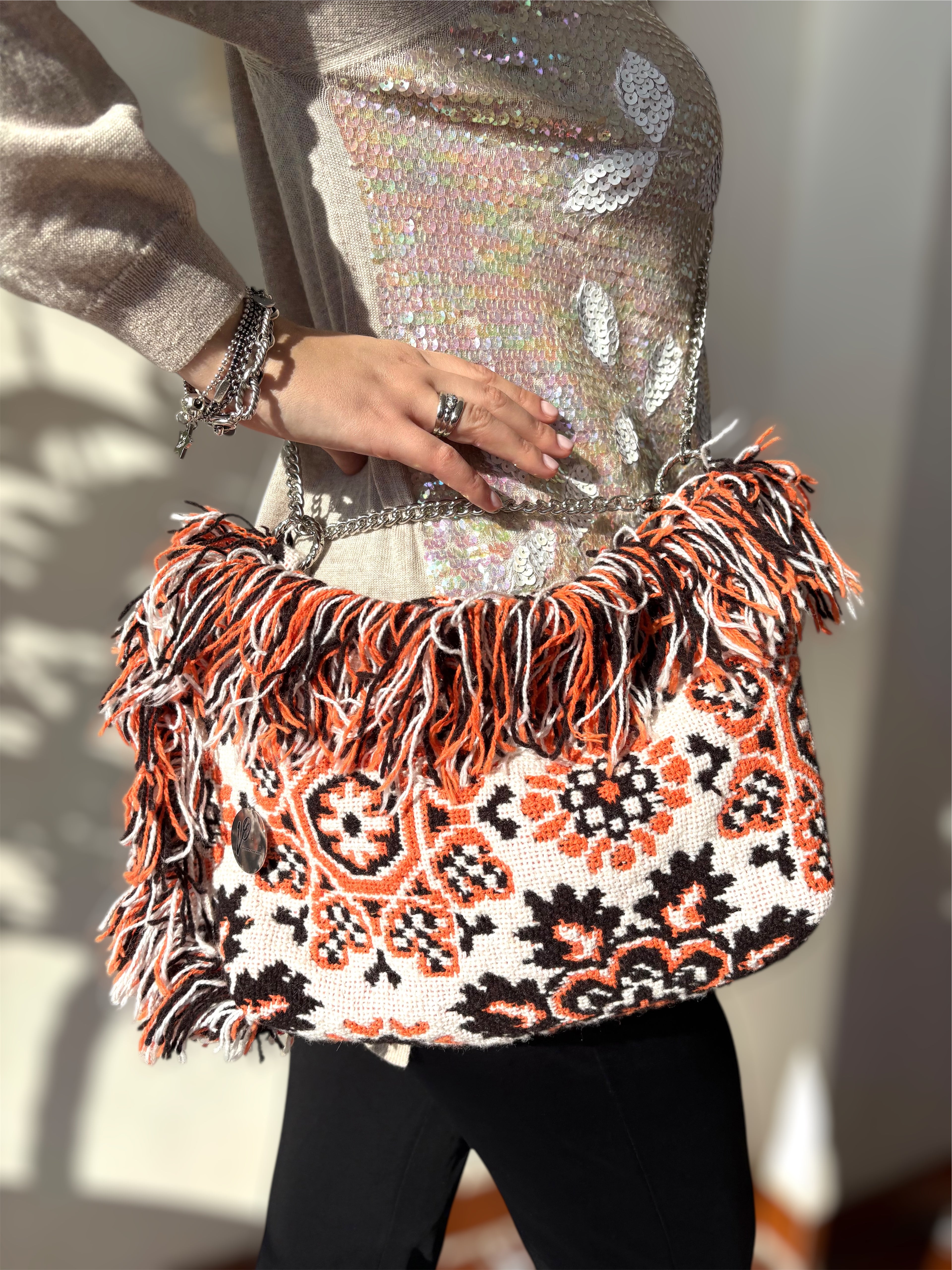 BORSA TOTE FRANGE